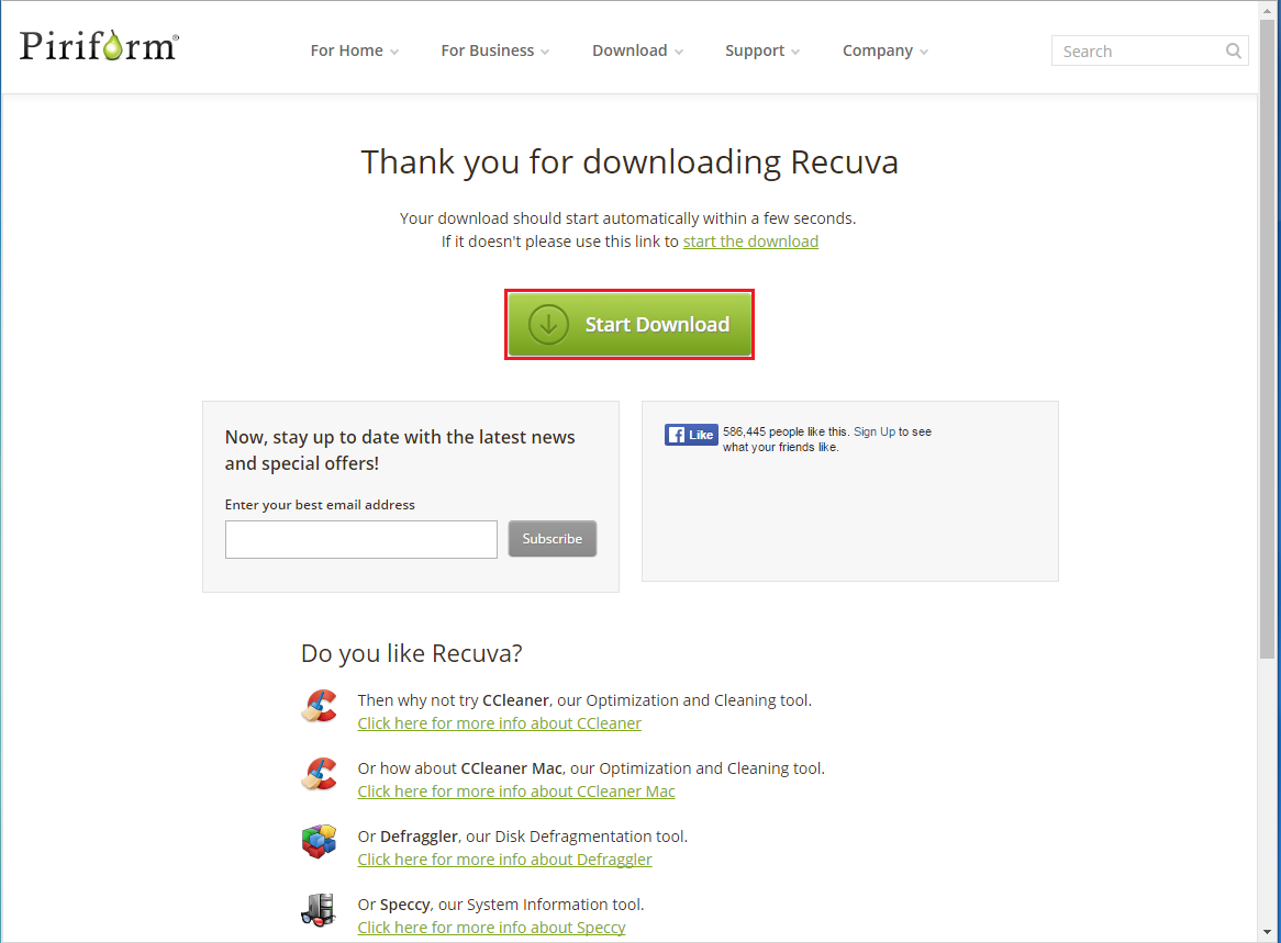 ダウンロードが始まらない場合はstart downloadのボタンを左クリック