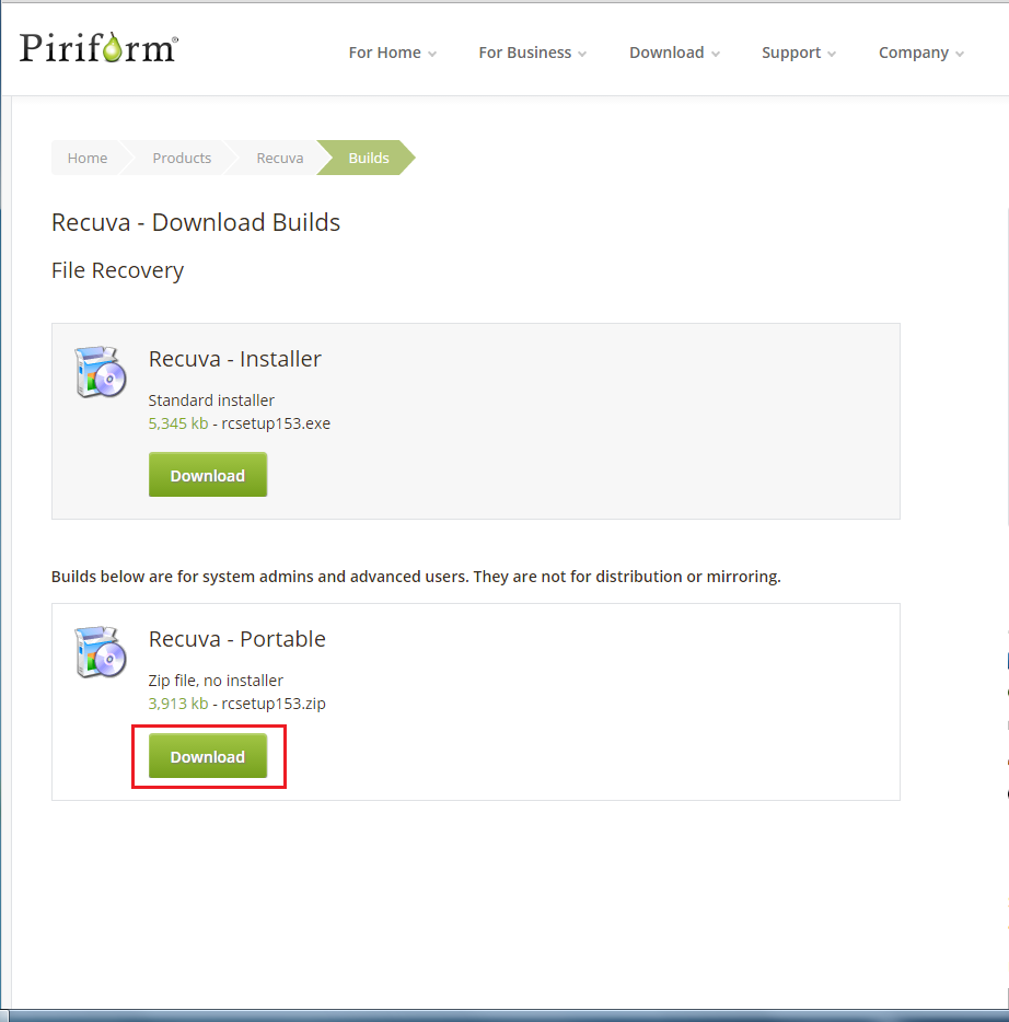 portableと書かれたdownloadのボタンを左クリック
