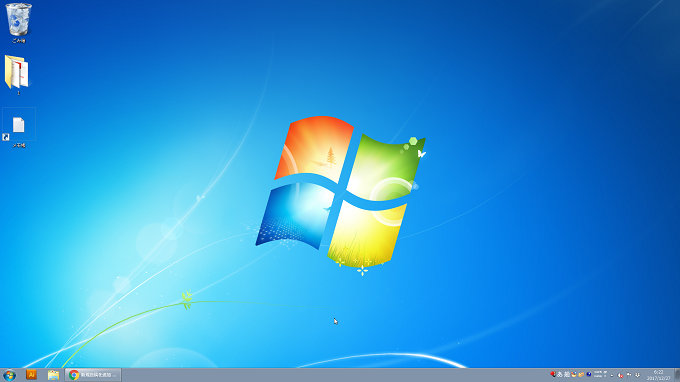 Windows7 アイコンを大きくした場合のデスクトップの画面