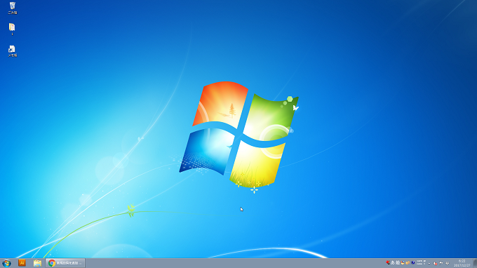 Windows7 アイコンを小さくした場合のデスクトップの画面