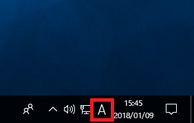 Windows10 言語バーを単体で表示している状態