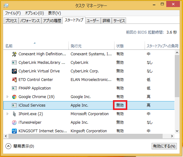 Windows8 8 1 スタートアップにあるアプリを停止 無効 にする パソコンの問題を改善