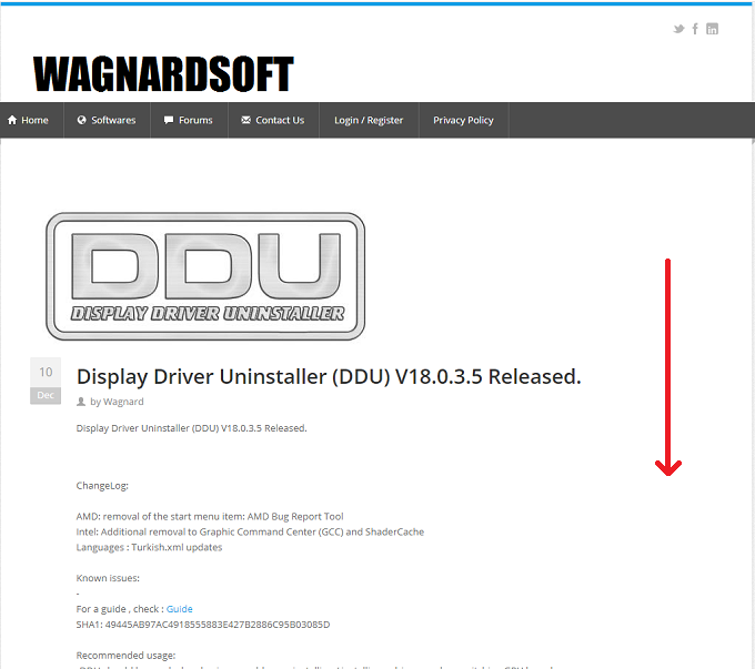 display driver uninstaller ddu download