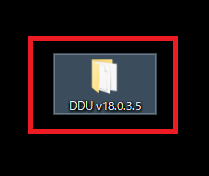 先ほど解凍した「Display Driver Uninstaller (DDU)」のフォルダーを、ダブルクリックします。