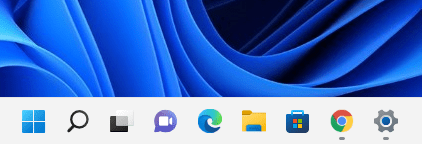 Windows11 通常のタスクバーの状態